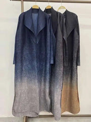 Elegant Ombre Longline Open Front Coat