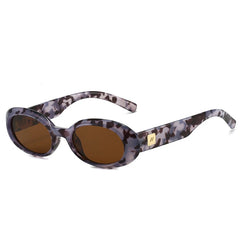 Chic Tortoise Pattern Oval Sunglasses