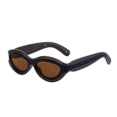 Futuristic Slim Cat-Eye Sunglasses