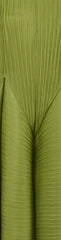 Olive Green Pleated Fit and Flare Midi Dress