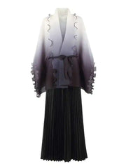 Ombre Pleated Maxi Dress