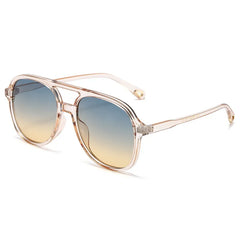 Vintage Inspired Double Bridge Pilot Sunglasses