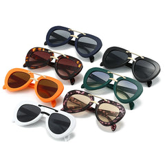 Chic Sculptural Aviator Sunglasses