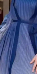 Elegant Ombre Pleated Maxi Dress
