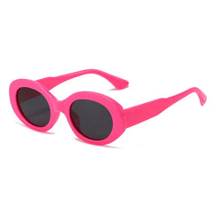 Chic Pastel Blue Oval Sunglasses