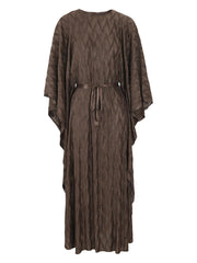 Mocha Textured Kaftan Dress