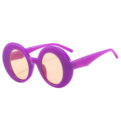 Retro Chunky Round Sunglasses