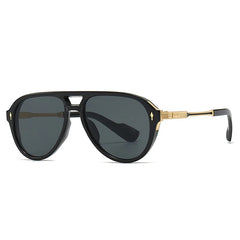 Shauna Retro Double Bridge Aviator Sunglasses