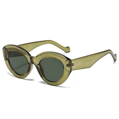 Chic Amber Pattern Oval Sunglasses