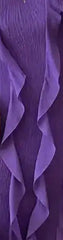 Royal Purple Sculpted Ruffle Pleated Dress