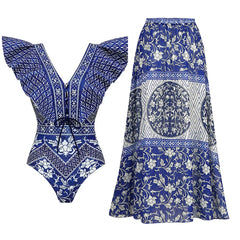 Matching Swimsuit and Maxi Skirt