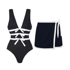 Chic Black One-Piece Swimsuit