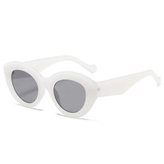 Chic Amber Pattern Oval Sunglasses