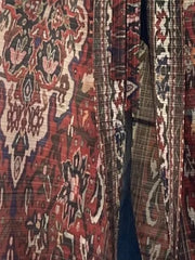 Vintage Indigo Porcelain Print Maxi Coat Dress