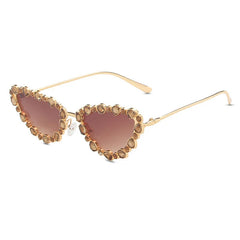 Glamorous Jeweled Heart Sunglasses