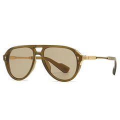 Shauna Retro Double Bridge Aviator Sunglasses