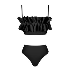 3Pieces Printed Bikinis Cover Up Women Swimsuit
