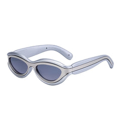 Futuristic Slim Cat-Eye Sunglasses