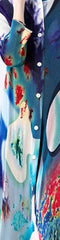 Vibrant Abstract Print Long Dress