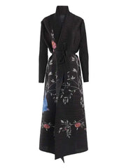 Elegant Black Wrap Maxi Dress