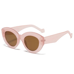 Chic Amber Pattern Oval Sunglasses