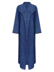 Elegant Textured Maxi Coatdress