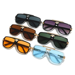 Shauna Retro Square Aviator Sunglasses
