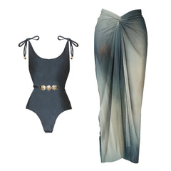 Midnight Allure Tie-Shoulder Swimsuit