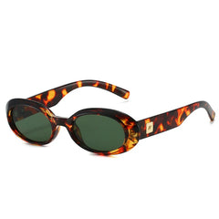 Chic Tortoise Pattern Oval Sunglasses