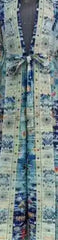 Tribal Print Long Pleated Kimono