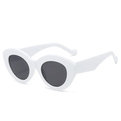 Chic Olive Green Oval Sunglasses