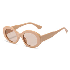 Chic Pastel Blue Oval Sunglasses