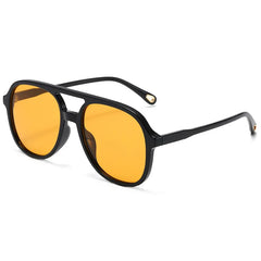 Vintage Inspired Double Bridge Pilot Sunglasses