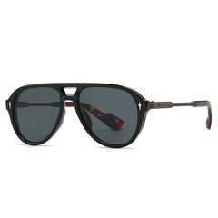 Shauna Retro Double Bridge Aviator Sunglasses