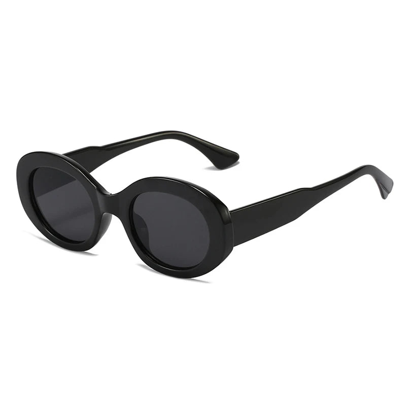 Chic Pastel Blue Oval Sunglasses