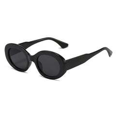 Chic Pastel Blue Oval Sunglasses