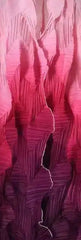 Tropical Ombre Pleated Mid-length Cardigan