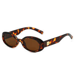 Chic Tortoise Pattern Oval Sunglasses