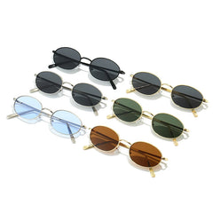Shauna Vintage Retro Oval Sunglasses