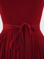 Sophisticated Pleated Midi Dress