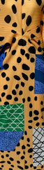 Chic Patchwork Polka Dot Midi Dress