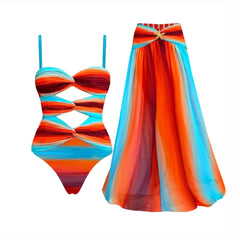 Strappy Back Cutout Bandeau Swimsuit