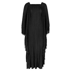 Taupe Pleated Maxi Dress