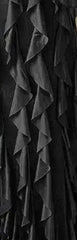 Elegant Black Ruffle Mesh Maxi Dress