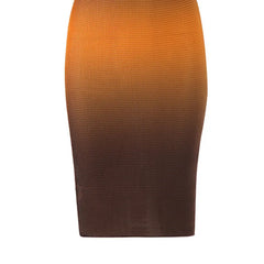 Orange Ombre Bodycon Midi Dress