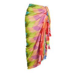 Bold Zigzag Design Halter Cutout Swimsuit