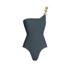 Midnight Allure Tie-Shoulder Swimsuit