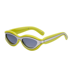 Futuristic Slim Cat-Eye Sunglasses