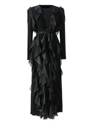 Royal Blue Long Sleeve Maxi Dress