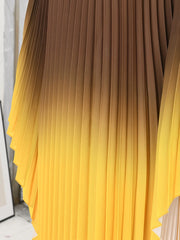 Elegant Olive Ombre Pleated Maxi Dress